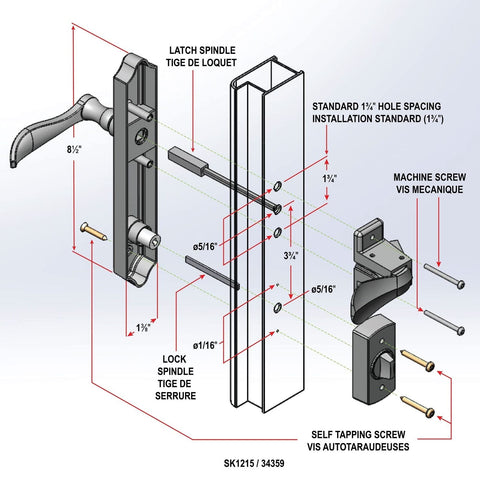 Ideal Security ML Lever Set with Keyed Deadbolt, Oil Rubbed Bronze (2 Posts)