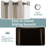 BGment Linen Color Blackout Curtains 120 Inch Length for Bedroom 2 Panels Set...