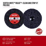 3M Scotch-Brite Clean and Strip XT Pro Disc, 4 in x 1/2 in, Roloc+, Metal, Ru...