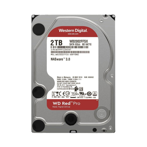 Western Digital 2TB WD Red Pro NAS Internal Hard Drive HDD - 7200 RPM, SATA 6...