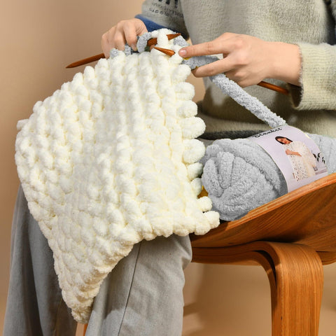 Chenille Chunky Yarn Arm Knitting Thick Bulky DIY for Knit Blanket Cushion Be...