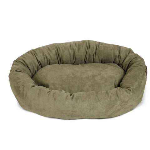 Majestic Pet 32 Inch Suede Calming Dog Bed Washable &#8211; Cozy Soft Round Dog