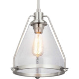 Progress Lighting Range Collection 1-Light Clear Seeded Glass Coastal Pendant...