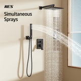 KES Shower Faucet Set, 10 Inches Rain Shower Head with Handheld Spray, Shower...