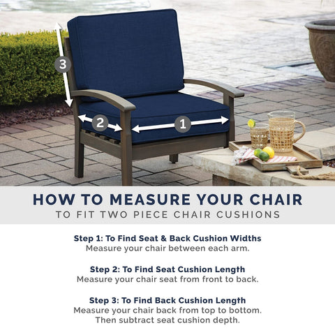 Arden Selections Oceantex Outdoor Dining Chair Cushion Set, 21 x 38, Recycled...