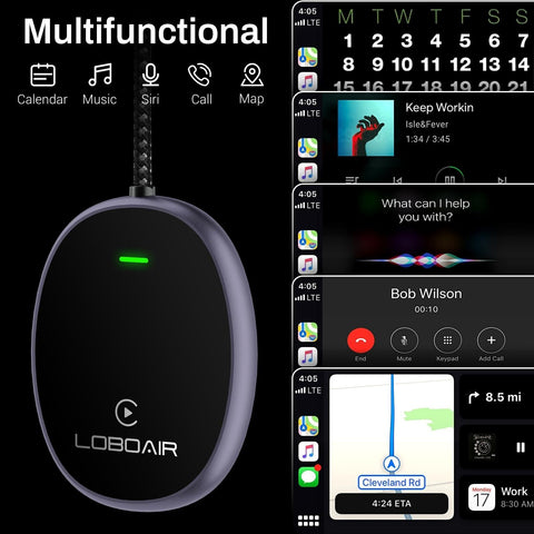 Wireless Carplay Adapter, Upgrade Plug & Play Adapter for Easy Use & Low Late...