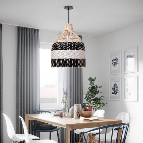 Rattan Pendant Light for Kitchen Island,Ceiling Lighting Fixtures Hanging Lam...