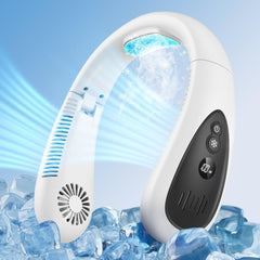 Neck Air Conditioner, 5000mAh Portable Neck Fan with Semiconductor Cooling Ai...