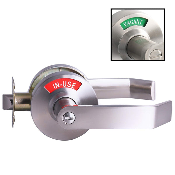 Bathroom Privacy Lever Lock with Large Indicator for Men Women Restroom Inuse...