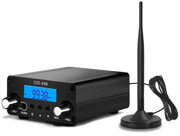 1000FT Long Range FM Transmitter Stereo Mini Radio Station for Church Drive-i...