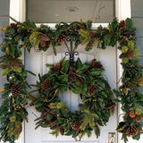 [9 Foot Artificial Christmas Garland] - Magnolia Leaf Collection - Natural De...