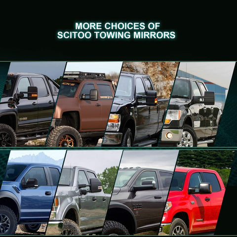 SCITOO Driver Side Mirror Tow Mirror Compatible with for 2004-2014 For Ford F...