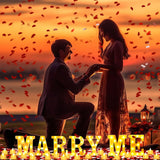 Fumete 4080 Pcs Marry Me Sign Proposal Decorations Lighted Marry Me Letters w...