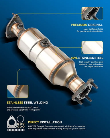 Catalytic Converter by PHILTOP Replacement for Odyssey 1999-2004 3.5L, Accord...