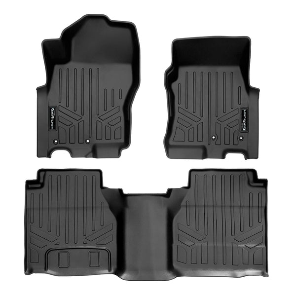 SMARTLINER All Weather Protection 2 Row Floor Liners Black for 2022-2024 Chev...