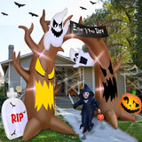 TURNMEON 15 FT Long & 10 FT Tall Giant Halloween Inflatables Outdoor Dead Tre...