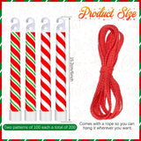 Wettarn Christmas Glow Sticks Bulk 6 Inch Light up Sticks Bright Candy Cane S...