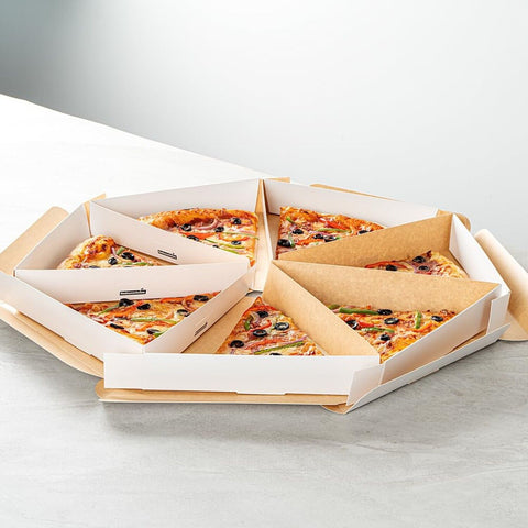 Restaurantware Eco Pie 9.3 x 10.3 x 1.8 Inch Pizza Slice Boxes 100 Clamshell ...