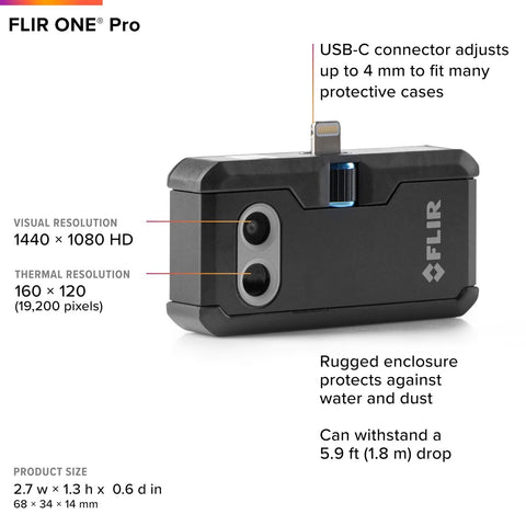 FLIR ONE Pro - High resolution Thermal Imaging Camera for iOS Smartphones (iP...