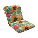 Pillow Perfect Bright Floral Indoor/Outdoor 1 Piece Split Back Chair Cushion ...