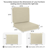 Favoyard Outdoor Deep Seat Cushion Set, 24 x 24 Inch Rainproof & 3-Year Fade ...