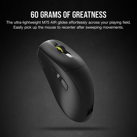 Corsair M75 AIR Wireless Ultra Lightweight Gaming Mouse &#8211; 2.4GHz & Bluetoo