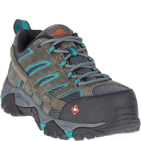 Merrell Women's Moab Vertex Vent Comp Toe Work Shoes 10.5 Pewter