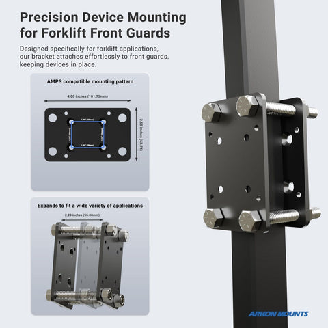 ARKON Mounts - Forklift Locking Tablet Mount with 8.5-inch Shaft Arm Adjustab...