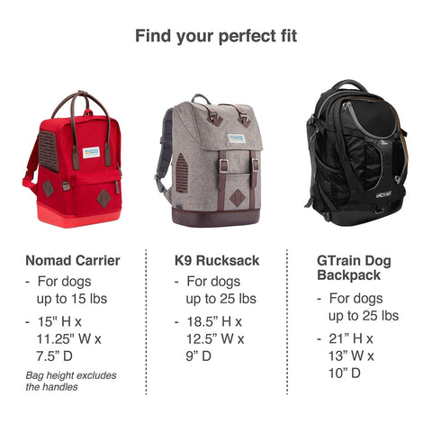 Kurgo Nomad - Dog Carrier Backpack, Hiking Backpack for Small Dogs, Pet Trave...