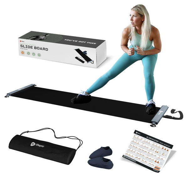 Lifepro Exercise Slide Board for Working Out - Exercise Sliding Board Mat Wit...