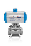 Unox 1" (DN25) Single Acting Pneumatic Actuated Ball Valve Stainless Steel AI...