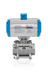 Unox 1" (DN25) Single Acting Pneumatic Actuated Ball Valve Stainless Steel AI...