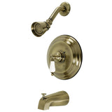 Kingston Brass KB3633PL Restoration Tub and Shower Faucet, Antique Brass 7.13...