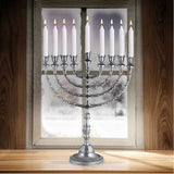 Extra Large Traditional Chanukah Menorah use with Thick Shabbat Candles or Oi...