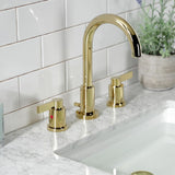 Kingston Brass FSC8922NDL NuvoFusion Widespread Bathroom Faucet Pop-Up, 5-3/8...