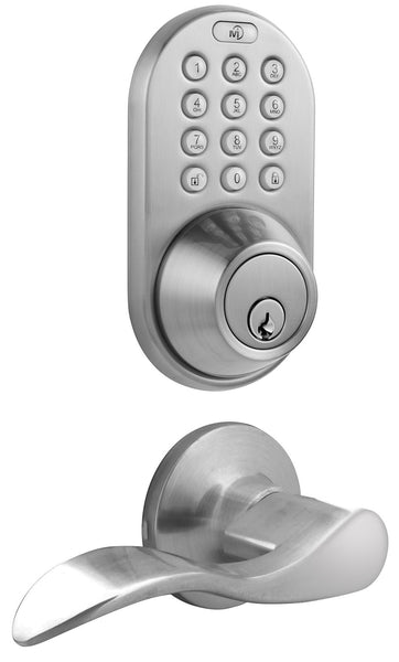 MiLocks DFL-02SN Electronic Touchpad Entry Keyless Deadbolt and Passage Lever...