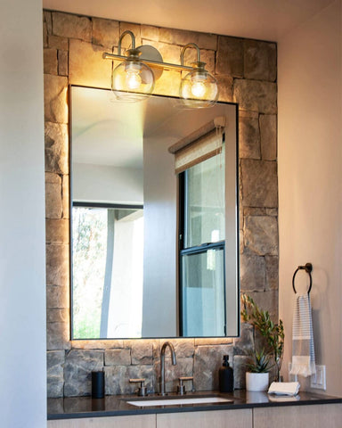 Bathroom Vanity Light Fixtures, 15 inch 2-Light Globe Bathroom Light Fixtures...