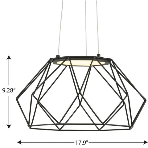 Progress Lighting Geodesic LED Collection Matte Black LED Mid-Century Modern ...