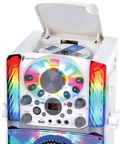 Singing Machine SML625BTWD Karaoke Machine, Portable Bluetooth CD+G Karaoke S...