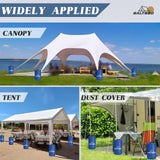 Canopy Water Weights Bag,176LBS Tent Weights Set of 8 Canopy Leg Weights for ...