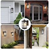 Large Outdoor Wall Lantern, Water Glass Exterior Wall Sconce Light Fixture, M...