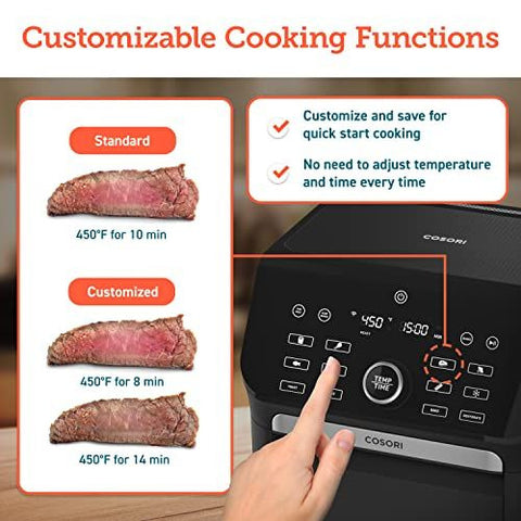 COSORI Air Fryer Toaster Oven Combo, 10 Qt Family Size 14-in-1 10QT, Black