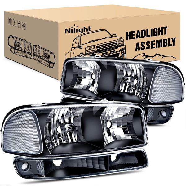 Nilight Headlight Assembly Compatible for 1999 2000 2001 2002 2003 2004 2005 ...