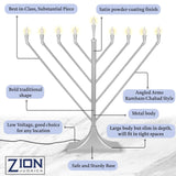 Large 23" Rambam Angled Electric Menorah with Flame Shaped Bulbs Traditional ...