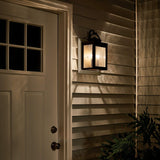 Kichler Carlson 14.75" 2 Light Outdoor Wall Light with Clear Seeded Glass in ...