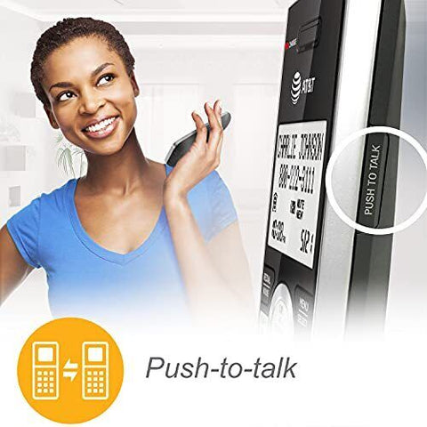 AT&T CL82507 DECT 6.0 5-Handset Cordless Phone for Home 5 Handset, Silver