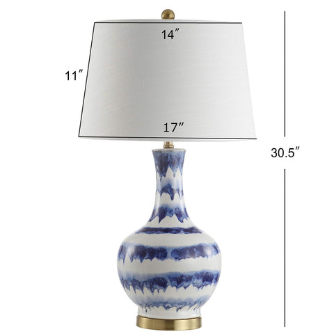 JONATHAN Y JYL3054B Tucker 30.5" Ceramic/Metal LED Table Lamp Contemporary Tr...