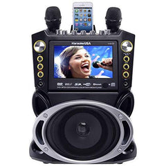 Karaoke USA System - Portable, Black 18.50" x 13.60" x 10.70",