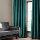 HPD Half Price Drapes Heritage Plush Velvet Curtains 84 Inches Long Room Dark...