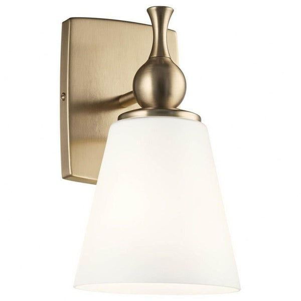 Kichler, Cosabella 6 Inch 1 Light Wall Sconce with Satin Etched Cased Opal Sh...